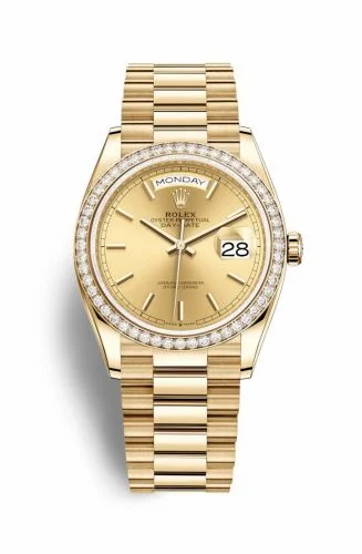 Rolex Day-Date 36 Yellow Gold / Diamond / Champagne / President 128348RBR-0026 (M128348RBR-0026)